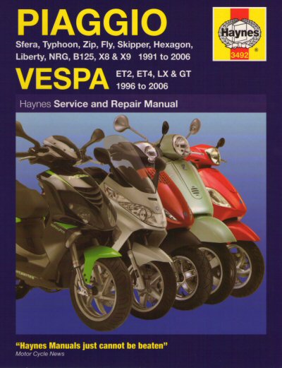 Piaggio & Vespa Haynes Repair Manual